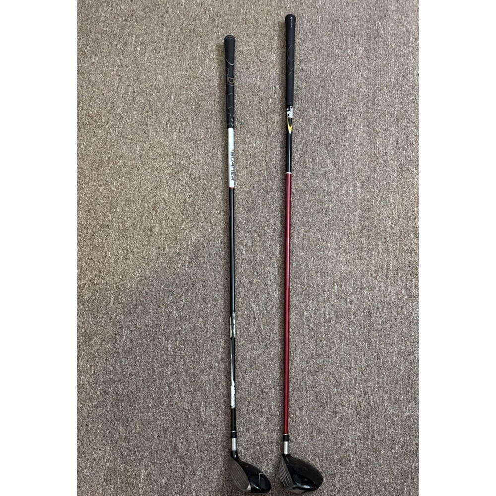 Lot of 2 TaylorMade Graphite Driver Shafts Stiff Flex S - Fujikura & RE-AX 65 LH